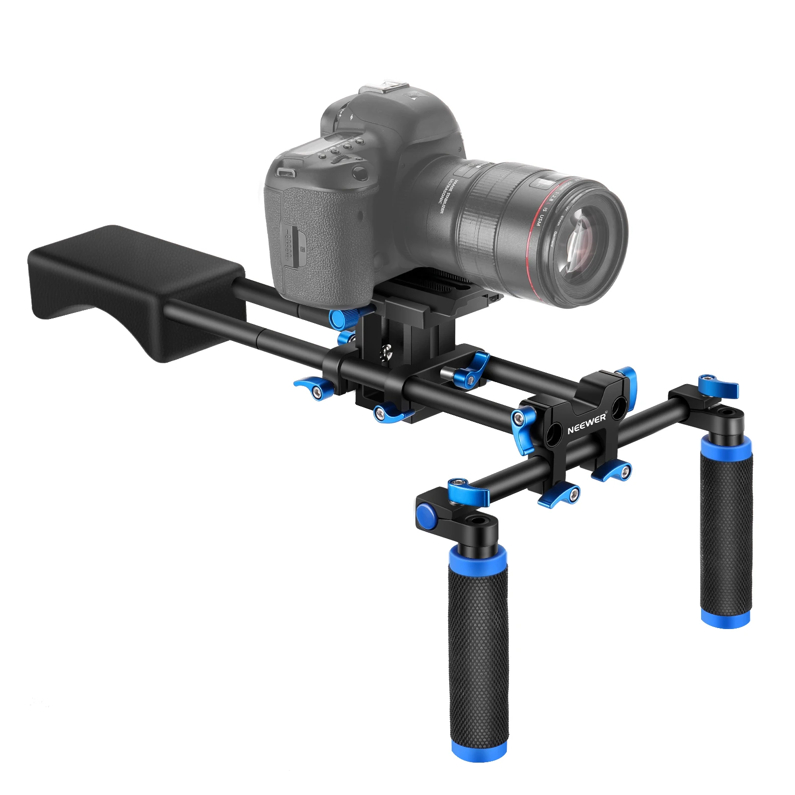 Neewer Portable FilmMaker System With Mount Slider, Soft Rubber Shoulder Pad and Dual-hand Handgrip For All DSLR Video Cameras