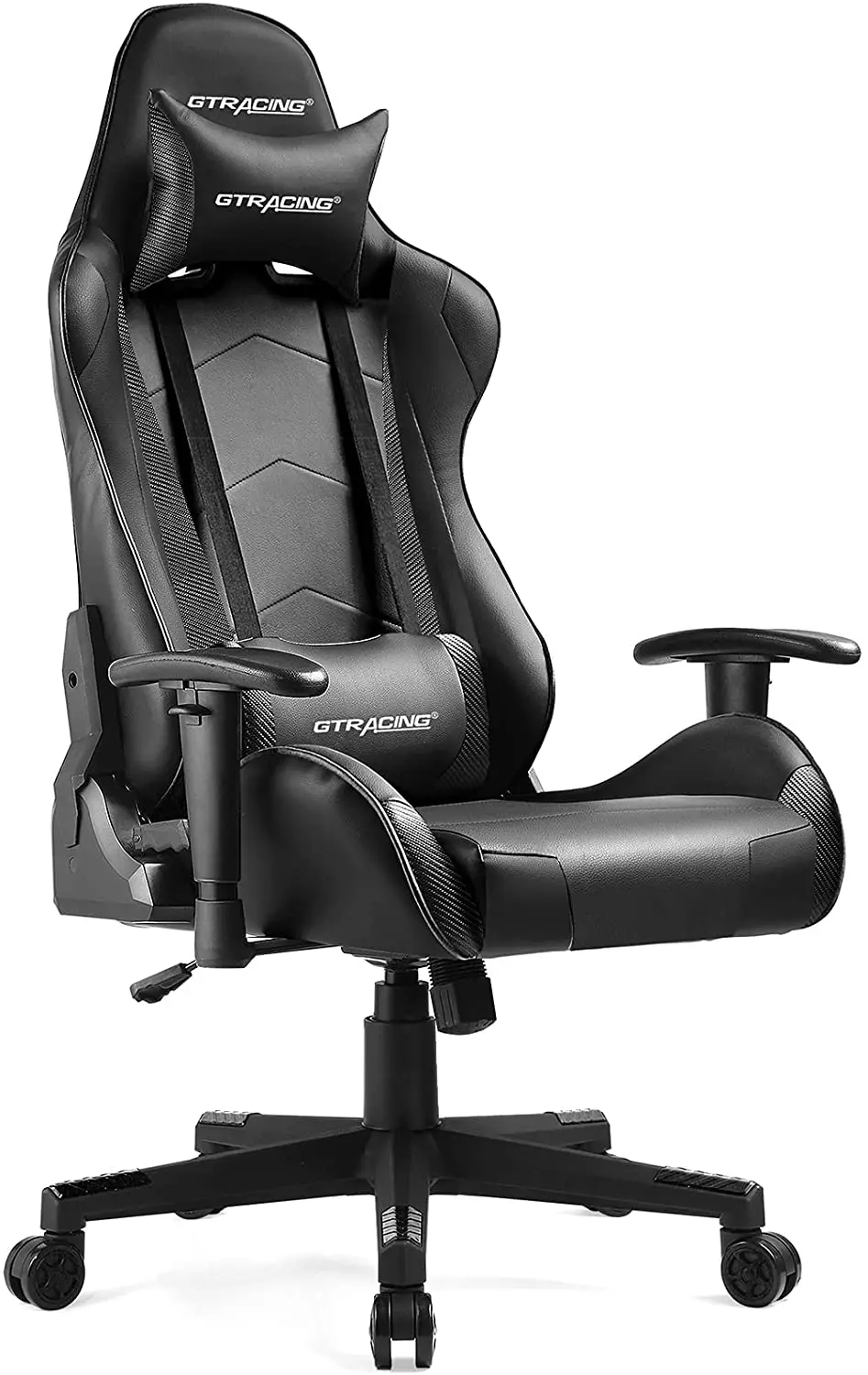 

Игровое кресло для офиса, эргономичное вращающееся кресло для видеоигр, спинка и сиденье, регулируемое по высоте, с подголовником