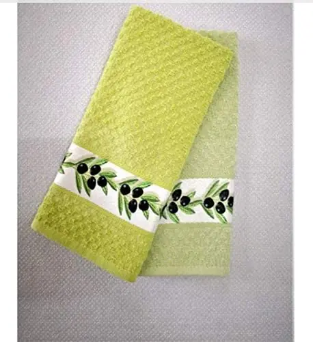 

Tac комплект из 2 предметов с принтом хлопковое кухонное полотенце комплект зеленый дом на колесах Адрия-40x60