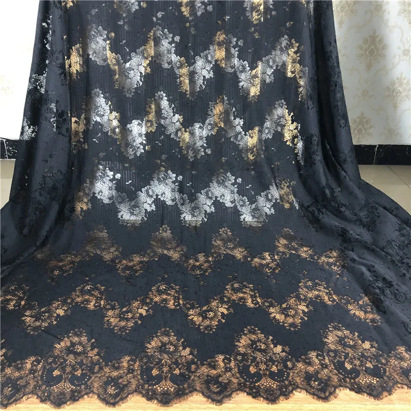 Белый подкручиватель ресниц ткань черный Шантильи ткани кружева зубчатый