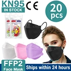 20 шт. маски ffp2 для взрослых и детей KN95 маска для детей fpp2 цвета homologada espaa ffp2mask защитные маски для мальчиков и девочек
