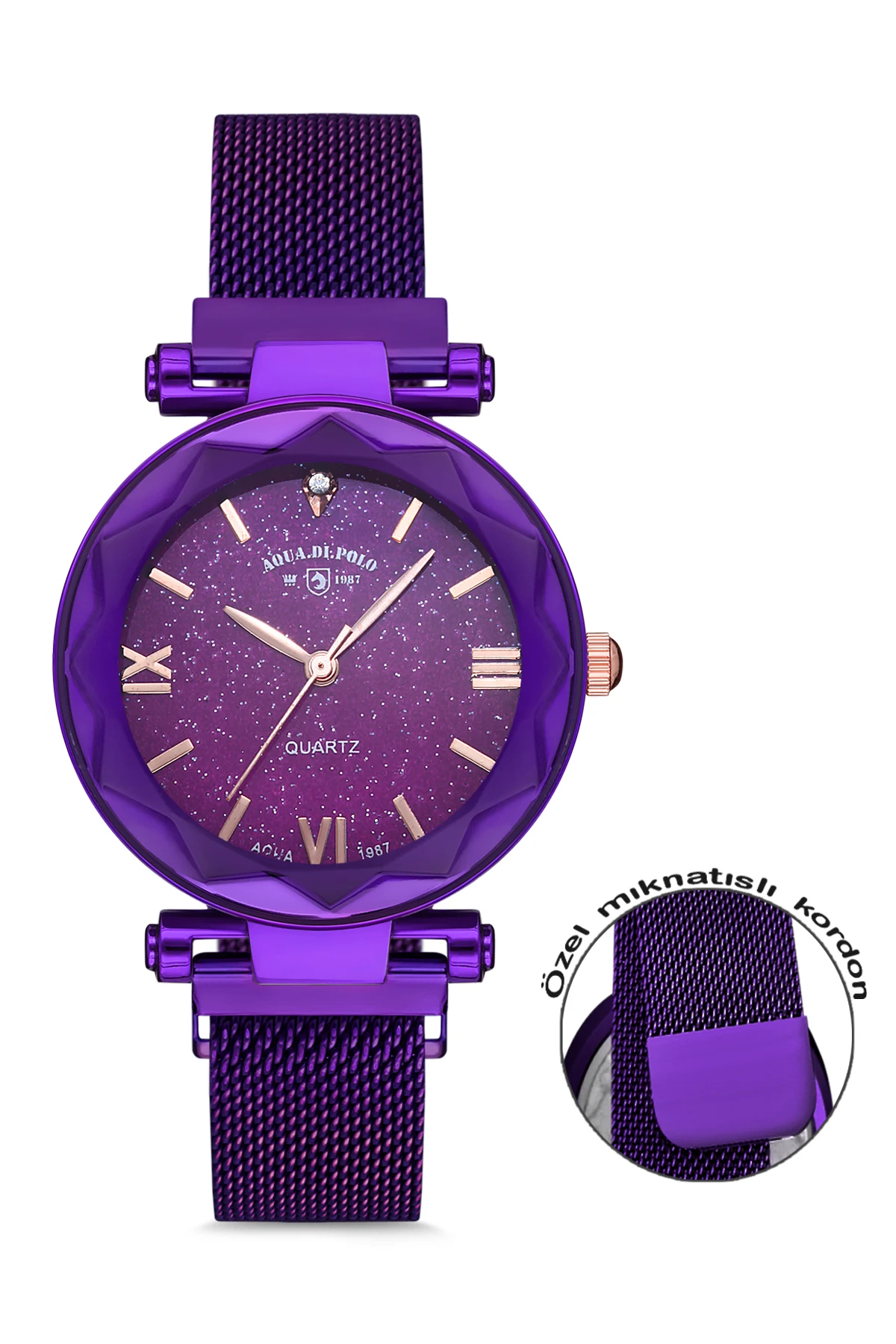 

2020 top Brand Luxury Fashion Women 'S Purple Steel Quartz Wrist watch APSV1-A5431-KHMMM Aqua di Polo 1987