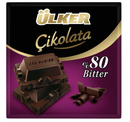 Ülker горький квадратной формы шоколада 80% какао 60 г х 5 шт. кофе закуска к чаю
