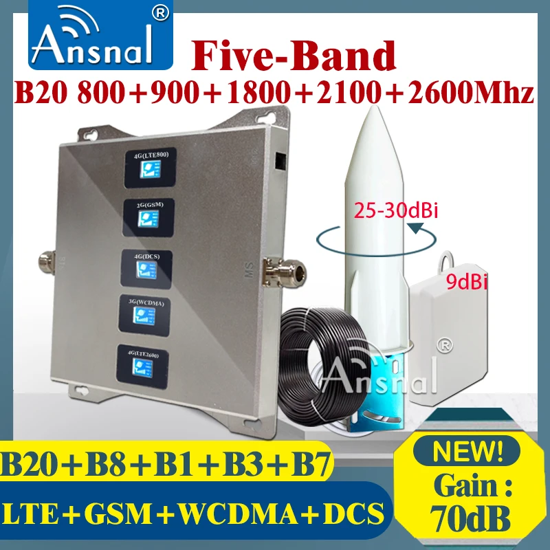 B20 800 900 1800 2100 2600 МГц пять-Band мобильный телефон ретранслятор GSM 2g 3g с функцией