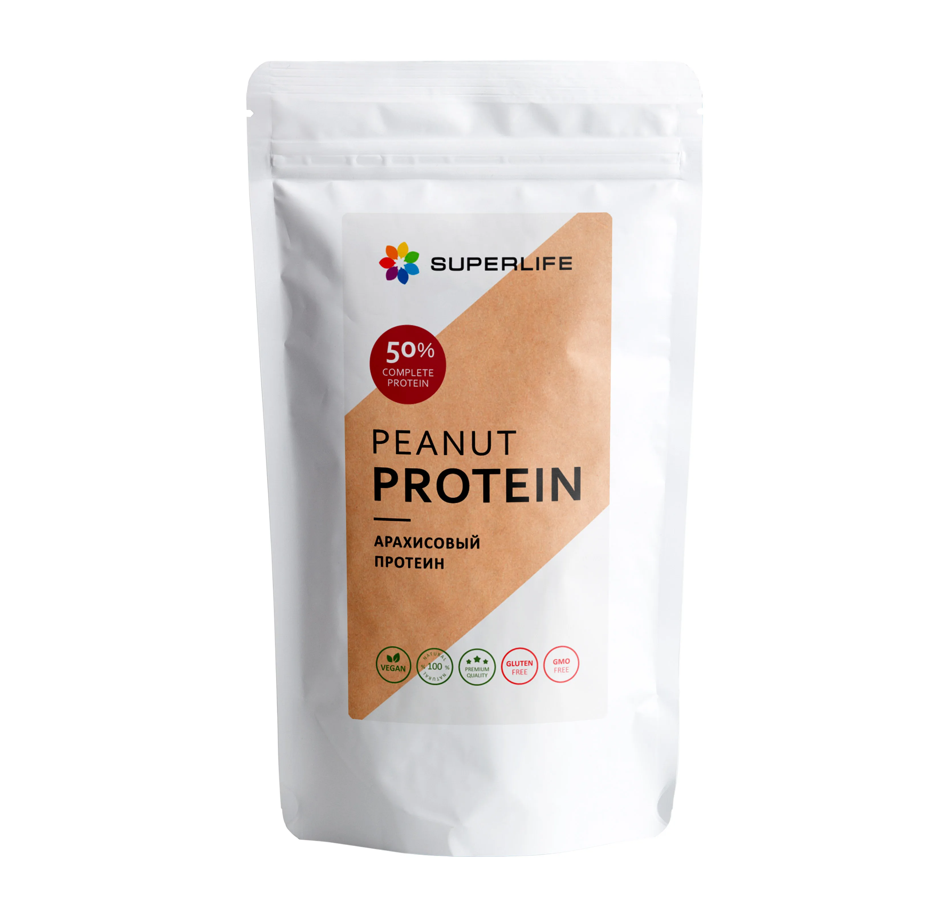Фото Протеин SUPERLIFE арахисовый, 200 г PEANUT PROTEIN для мыщц, для тренировок, для похудения №5