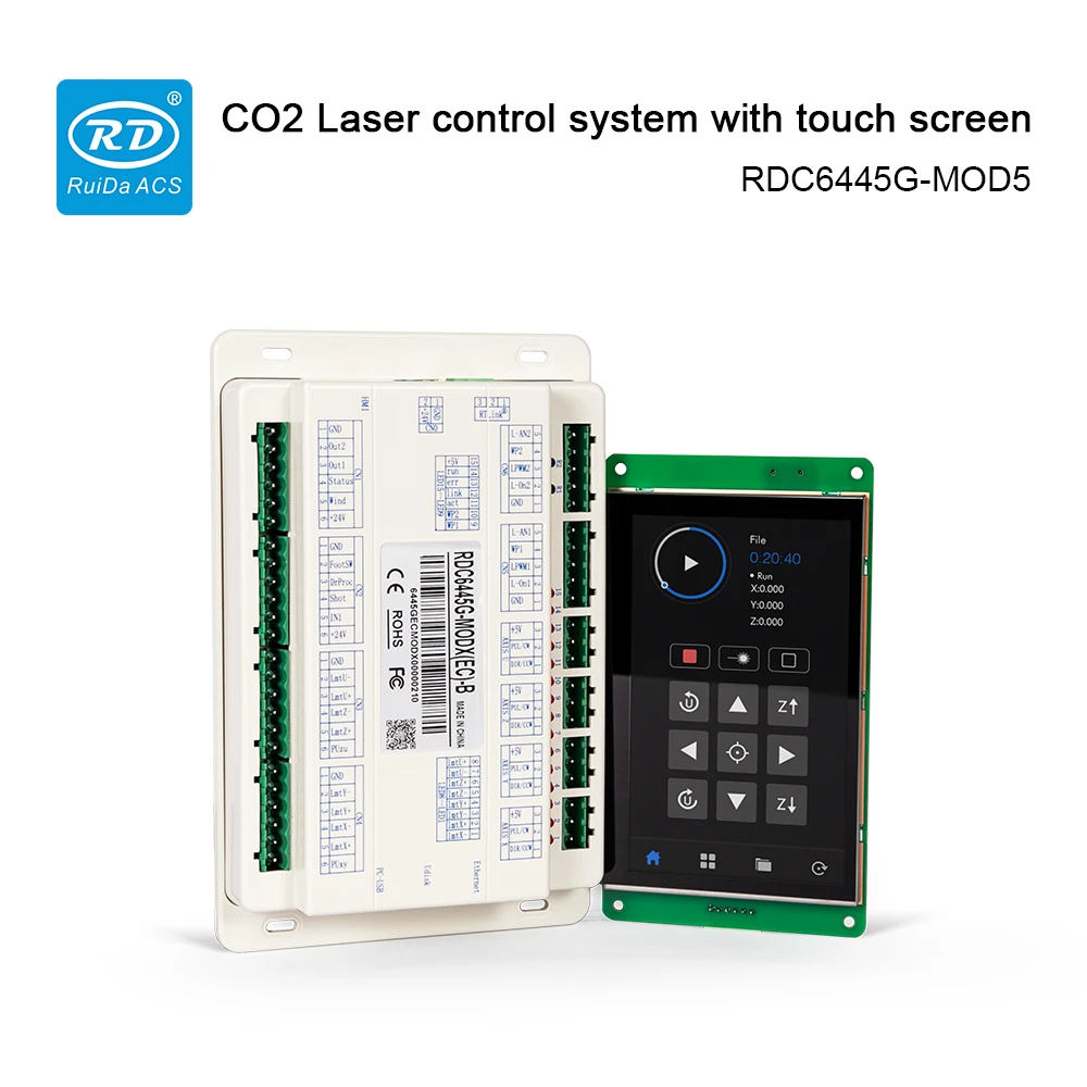 Лазерный контроллер Ruida RDC6445G-MOD5 Co2 DSP для лазерной резки и гравировки CO2 с настраиваемым сенсорным экраном