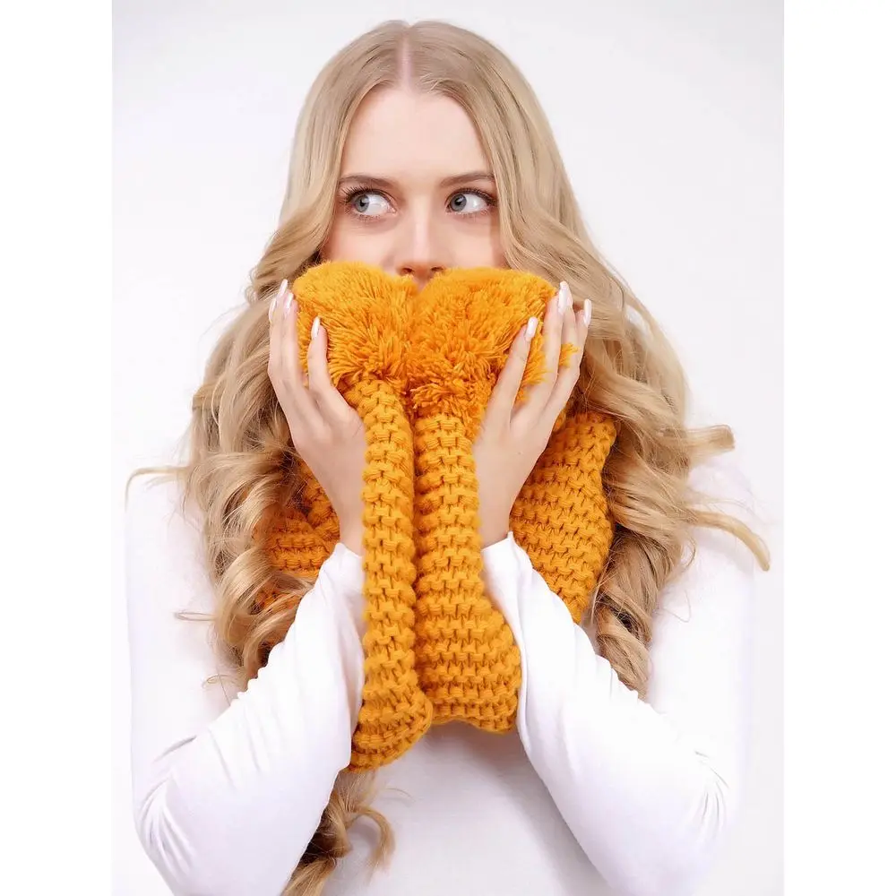 Women Hat LAMBONIKA Virdzhiniya wool cap Winter Knitted hight quality Ламбоника Wraps new Scarf Wrap Apparel Accessories |