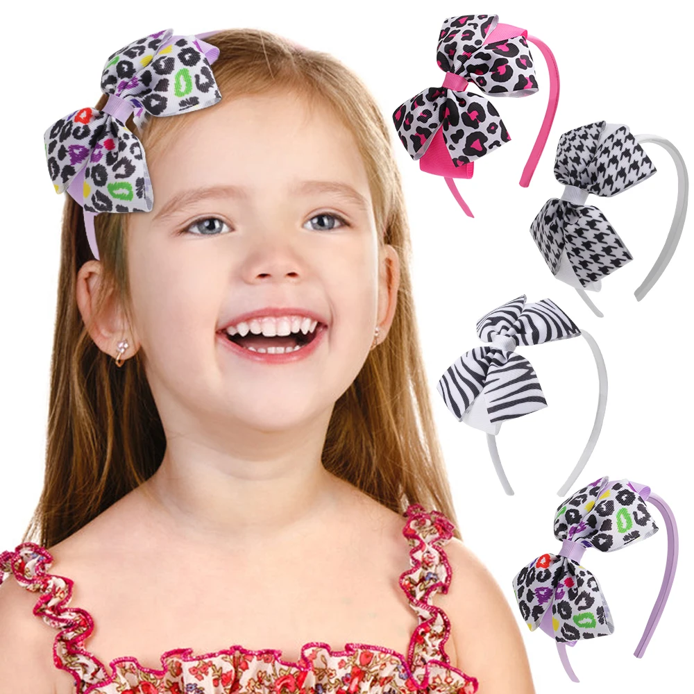 

Zebra Leopard Animal Print Hair Band Chic Headbands Scrunchies for Kids Fashion Decorate New Year 2021 Gifts Hair Accessories