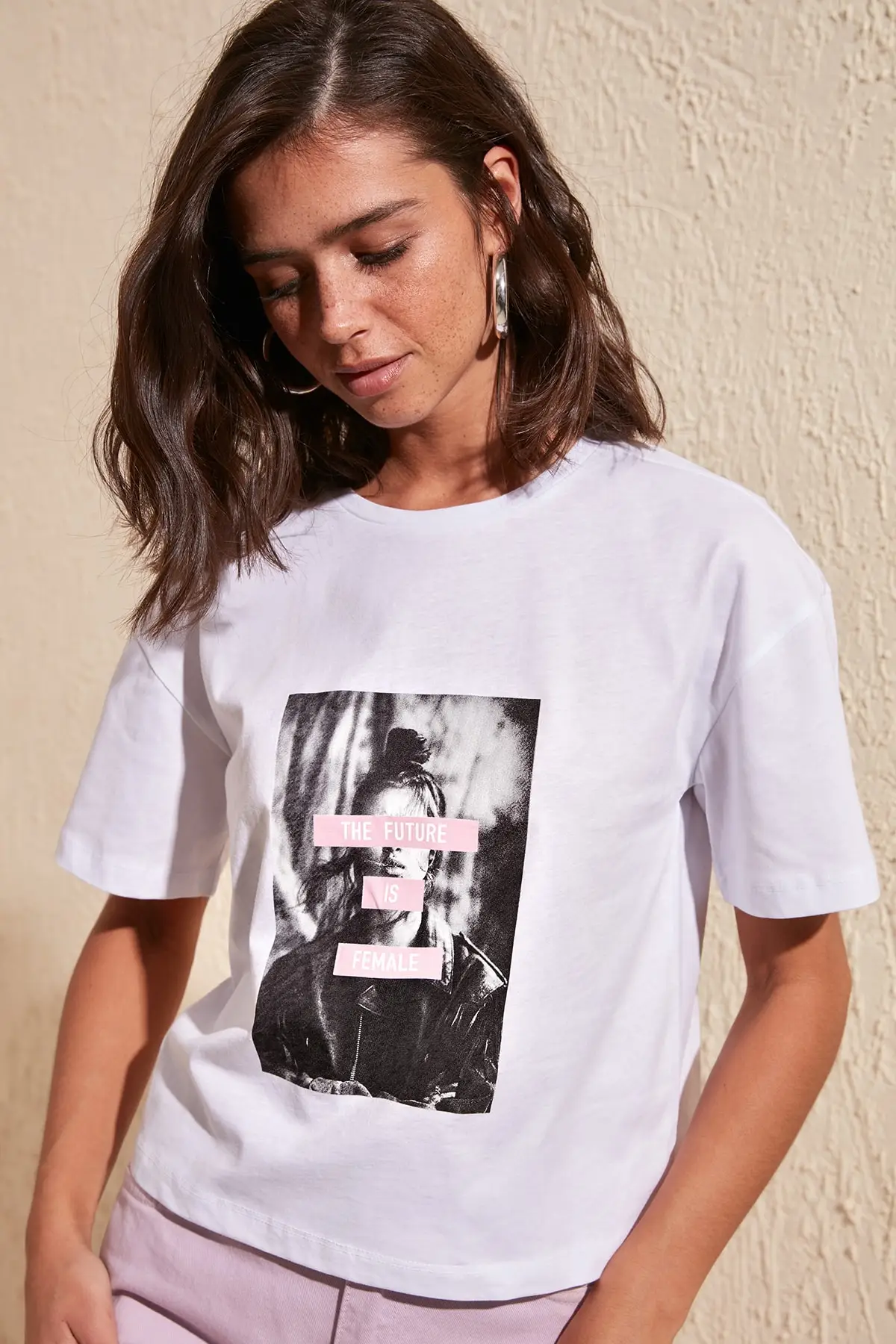 Трикотажная футболка с принтом TWOSS20TS1031 | Женская одежда