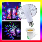 Вращающаяся диско лампа Двойное Сияние + переходник LED   светомузыка гирлянда новогодняя рождество  новый год 2022 дискошар