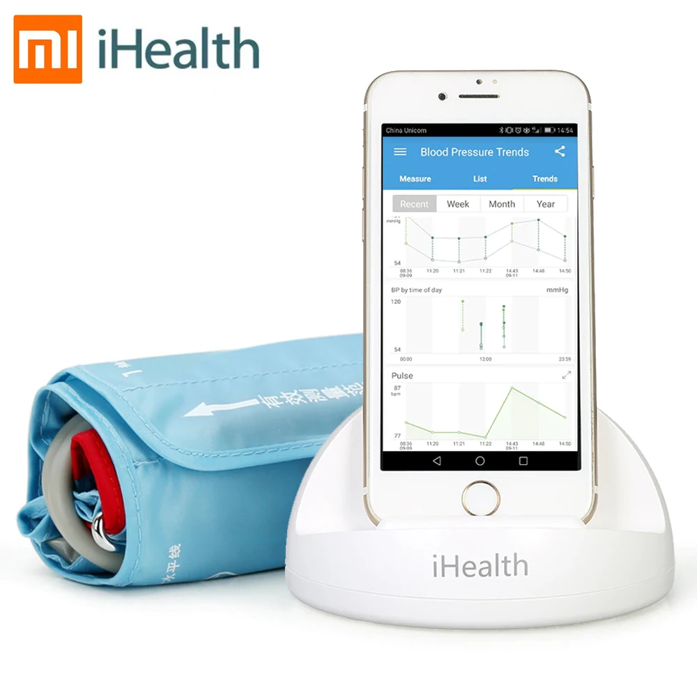 Тонометр Xiaomi iHealth, монитор артериального давления, умный верхний рычаг с манжетой, автоматический электронный сфигмоманометр для IOS и Android