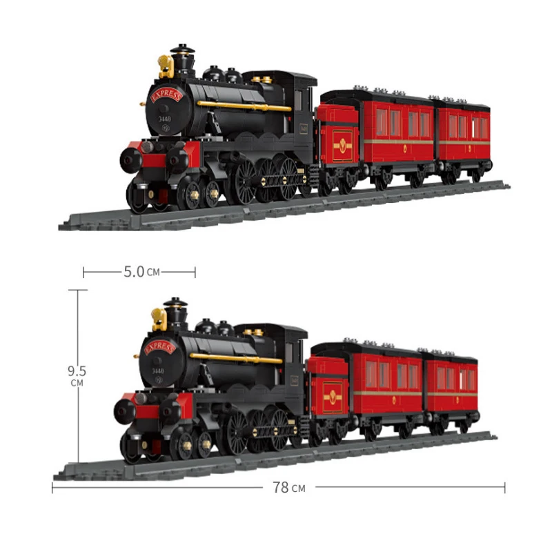 

High-tech Red GWR Locomotive Steam Train Model Bricks Technical Railway Assembly Sets Building Block Children Toys Gifts