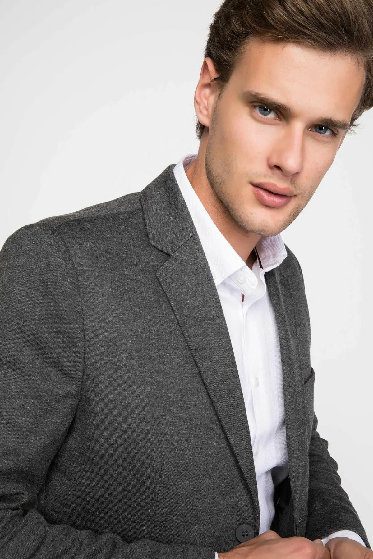 DeFacto новинка модный роскошный мужской блейзер брендовый высокое качество