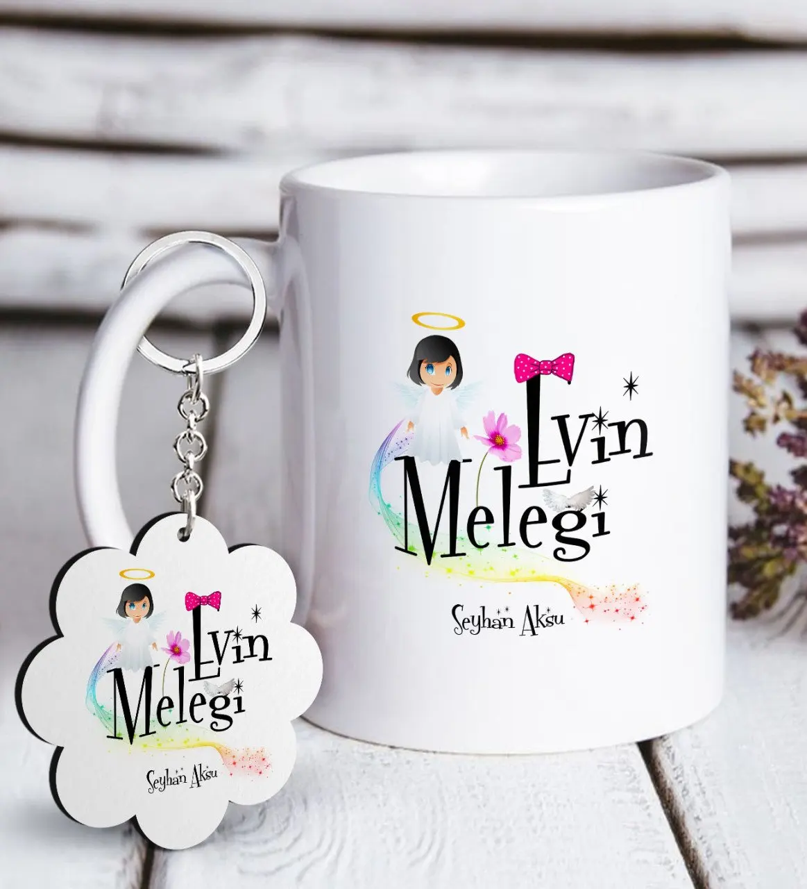 

Personalized House Reaper White Mug and Keychain Gift Set