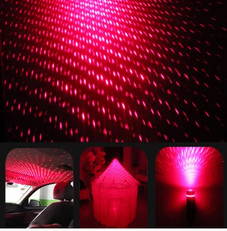 

Projecteur LED d'intrieur LED pour toit de voiture, toile, ambiance Laser, USB, dcoration automatique de nuit, dcoration de