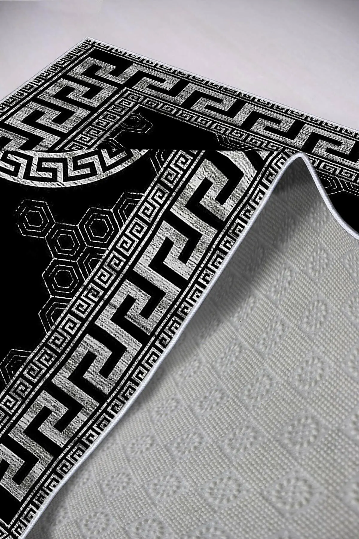 

Black Decorative Special Design Modern Carpet , tapis salon decoration salon