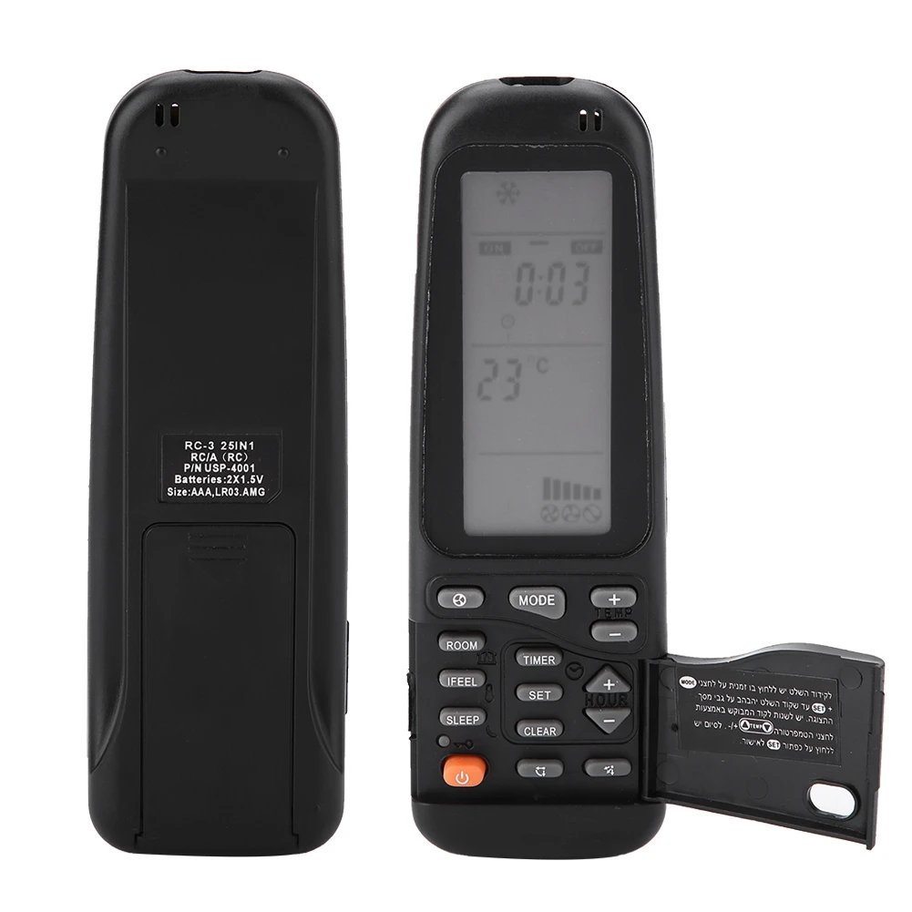 RC 3 25 в 1 Замена кондиционер пульт дистанционного Управление для Electra Airwell Emailair Elco 4