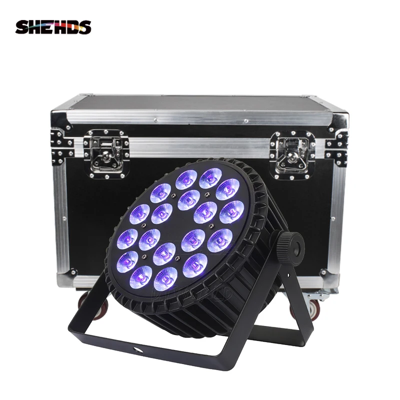 

SHEHDS Aluminum Alloy LED Flat Par 18x12W / 18x18W Lights RGBW LED Lighting With Flight Case Professional Party KTV Disco DJ