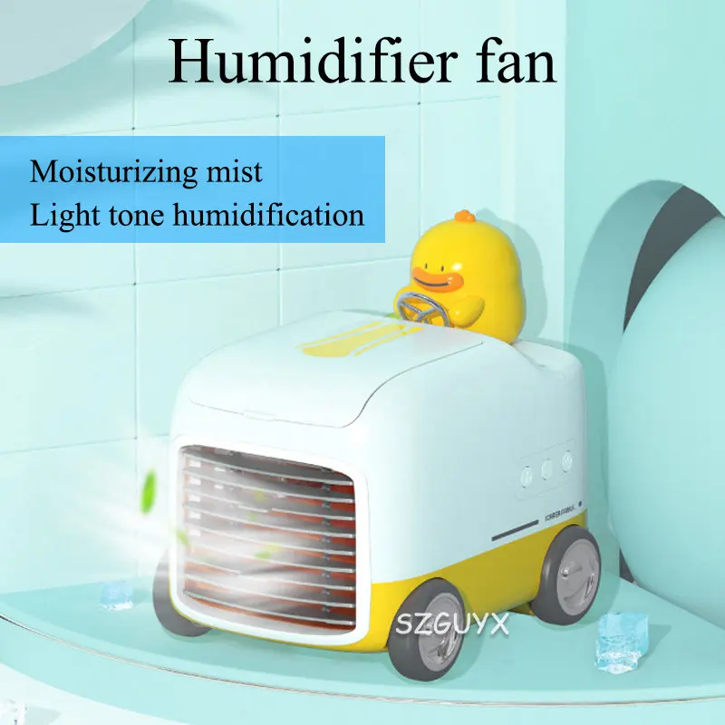 

Mini Portable Air Conditioner Cute Multi-function Wind Cooling Atomizing Humidification Fan USB Air Cooler For Car Home