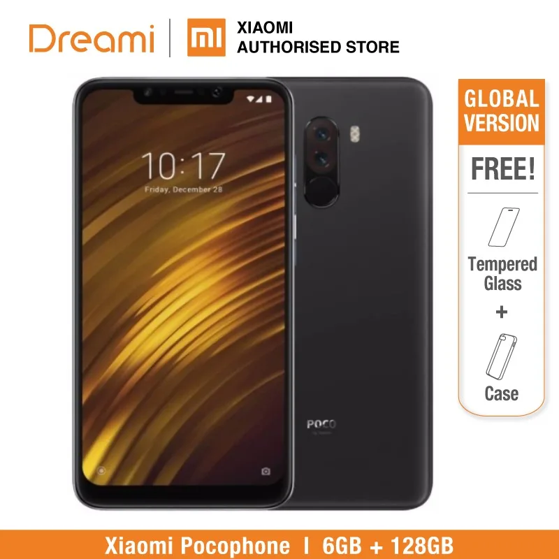 Глобальная версия Pocophone F1 128 ГБ Встроенная память 6 ГБ Оперативная память( комплект и запечатанная коробка