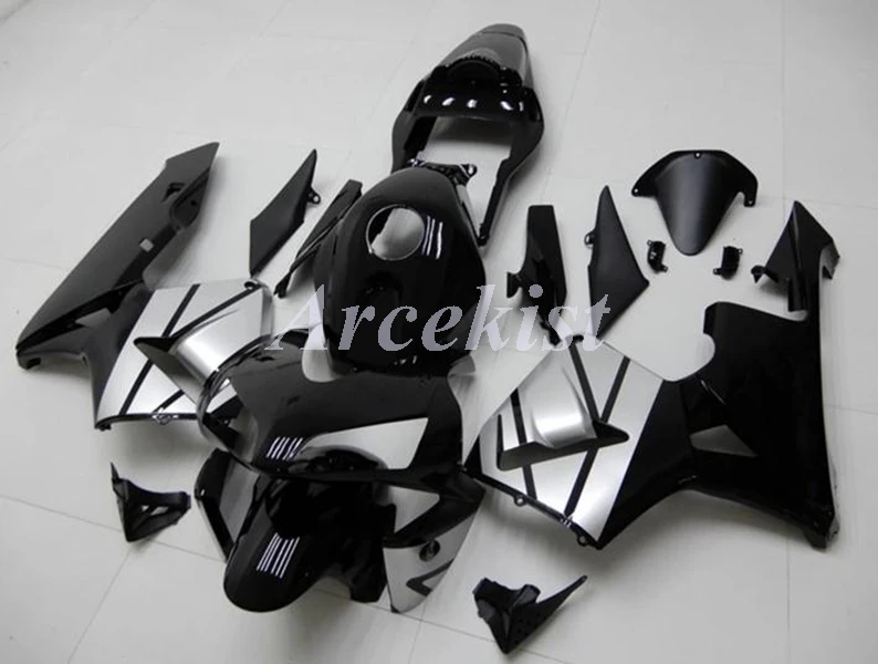 

Style New ABS Whole Motorcycle Fairings Kit Fit for HONDA CBR600RR F5 2003 2004 03 04 Bodywork Set Black Silver