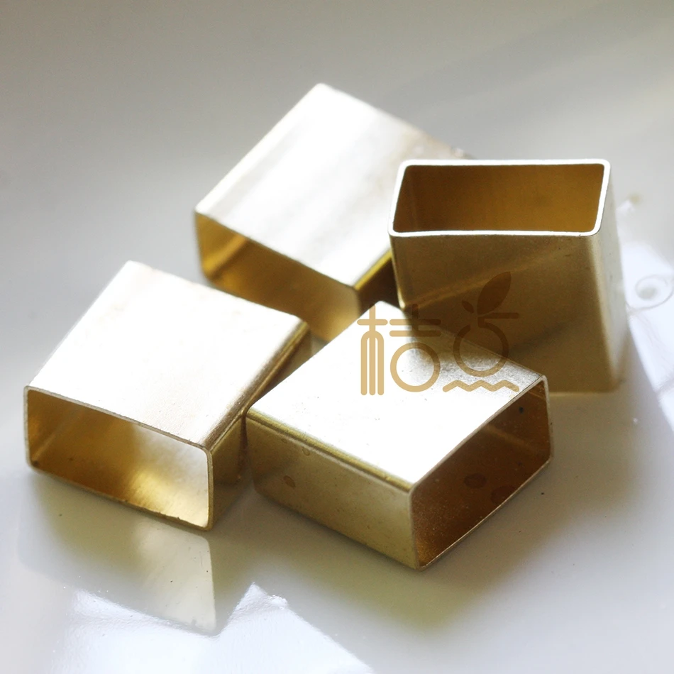 

10 Pieces Solid Raw Brass Spacers - Square Tube 15x8mm (4461C)
