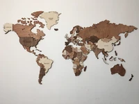 decorative 3 dimensional wooden world map european asian continental office living room wall decor home gift art natural color