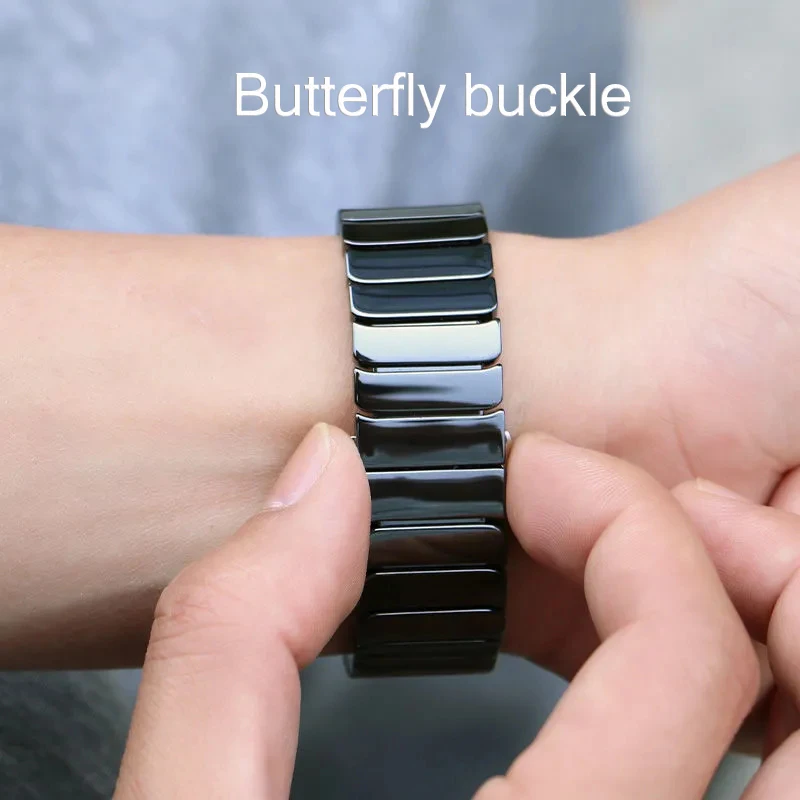 22mm Strap for Original Huawei Watch 3 Pro Ceramics Watch Band for GT 2 46mm Magic 2 GT2e Wrist Band For Samsung galaxy watch 3