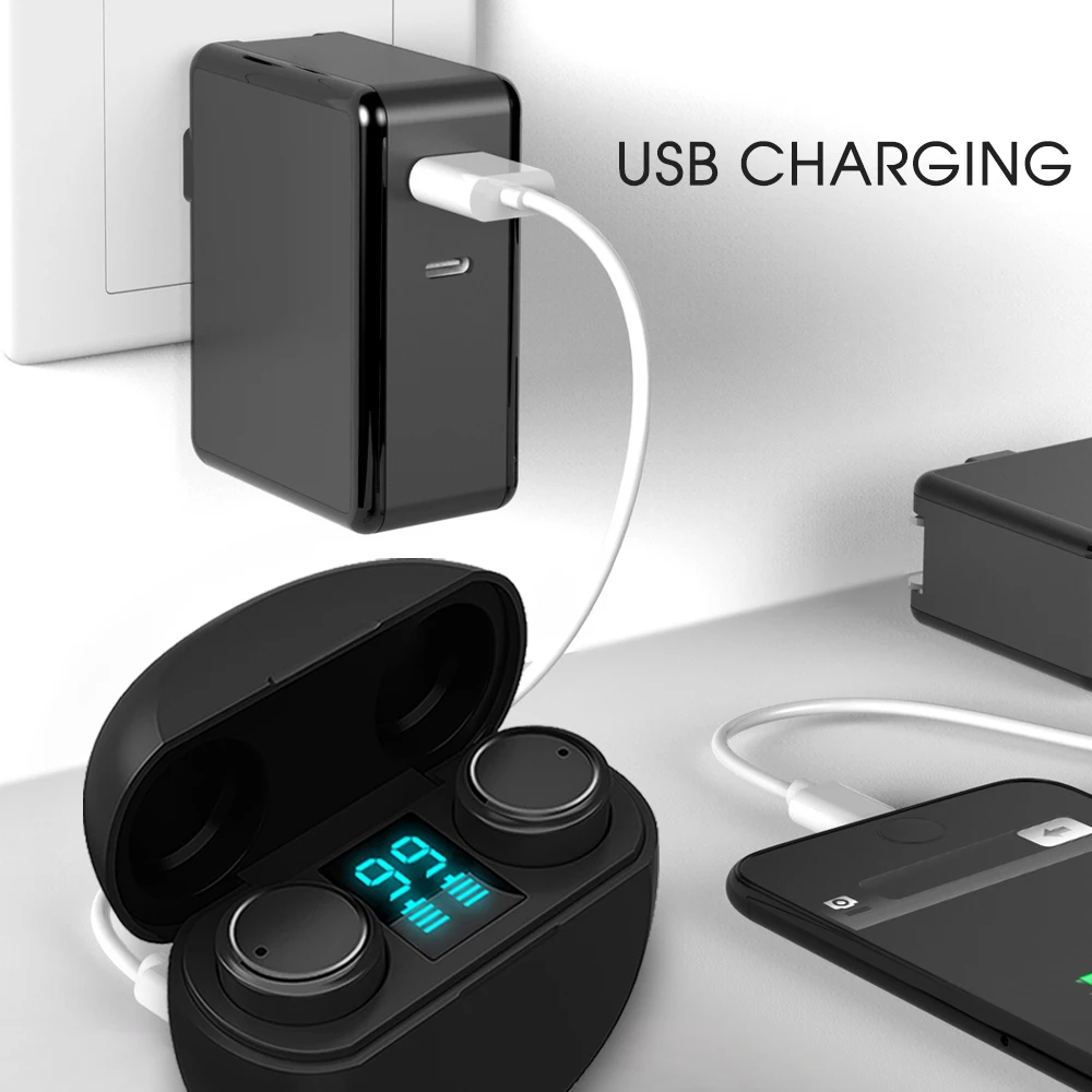 Bluetooth-стереонаушники Boei со светодиодной подсветкой и микрофоном | Электроника