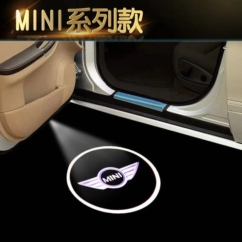 

2/4 Pcs Car Welcome Light Door Wireless Ghost Shadow Lamp For Mini Cooper One S JCW R50 R52 R53 R57 R58 R59 R60 R61 F54 F57 F60