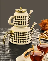 Enamel Top And Bottom Set 1teapot Guest Satisfaction Hot Water English Style Kitchen And Home Appliances Robust Long Lasting