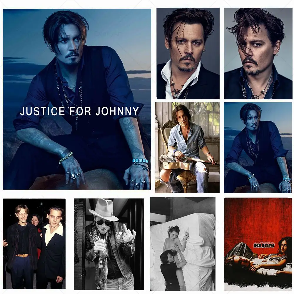 

Jack Sparrow Actor Johnny Depp Poster Singer Star Wall Art Canvas Painting Print Picture For Living Room Bedroom Home Wall Decor