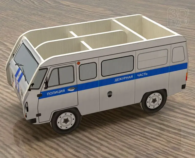 Органайзер для канцелярии в виде УАЗ 3909 (Полиция) дерево фанера|Образовательное