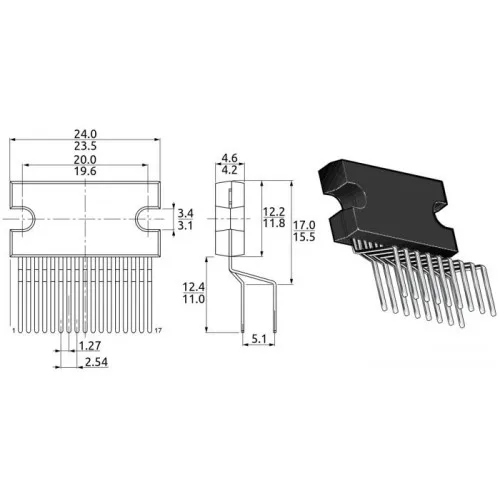 TDA8566Q в корпусе DBS17P | Регуляторы напряжения и стабилизаторы