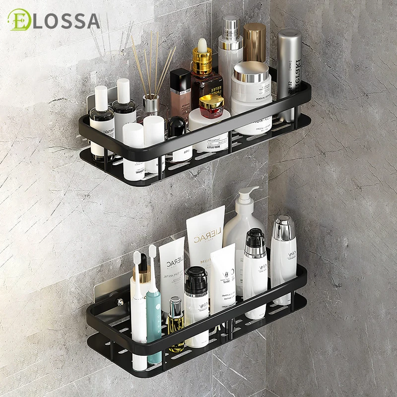 

ELOSSA Bathroom Shelves Punch-free Corner Shelf Shower Storage Rack Kitchen Holder Toilet Kitchen Organizer Bathroom Accessories