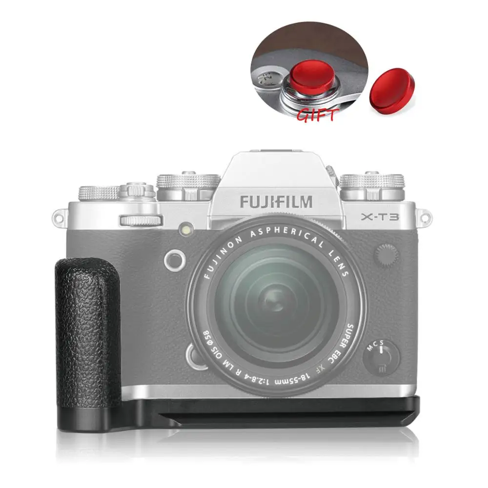 

Meike MK-XT3G Aluminum Alloy Hand Grip Quick Release Plate L Bracket for Fujifilm Fuji X-T3 XT3 Camera as MHG-XT3
