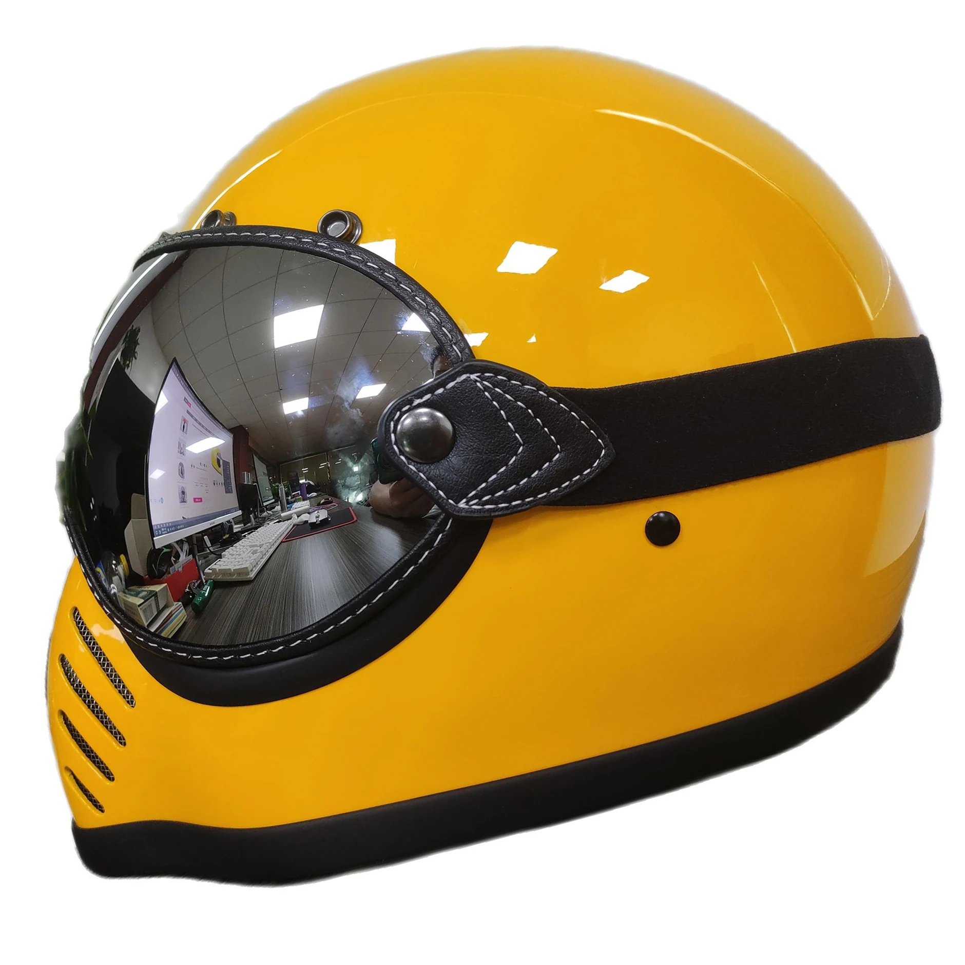 

MOTO 3 Style Japanese&Korea Retro Racing Casco Moto Handmade Fiberglass Shell Cafe Racer Full Face Vintage Motorcycle Helmet DOT