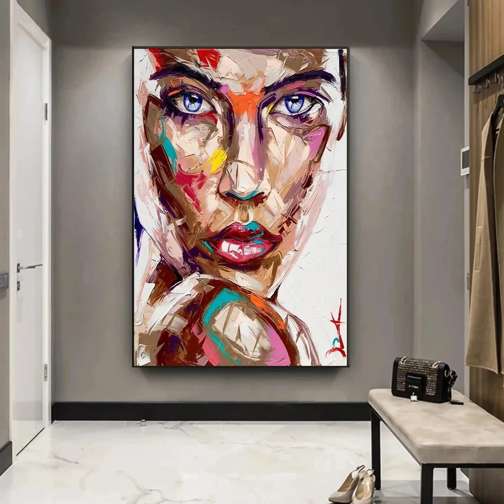 

Abstract Woman Portrait Canvas Painting Modern Popularity Poster And Prints Graffiti Picture For Living Room Wall Art Home Decor
