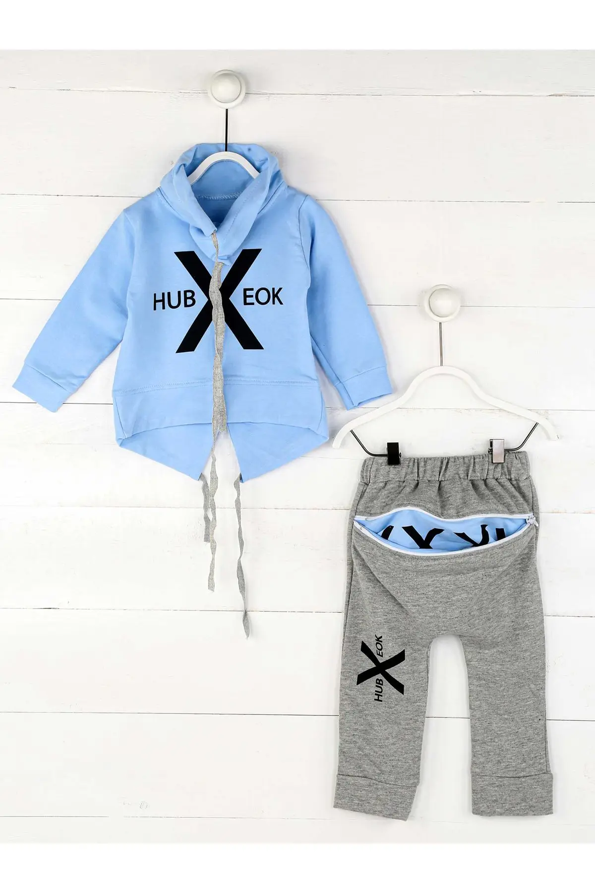 Синий серый сезонный костюм для мальчиков 2 li | Мать и ребенок