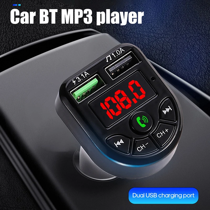 Автомобильный FM передатчик Bluetooth беспроводной музыкальный плеер модулятор