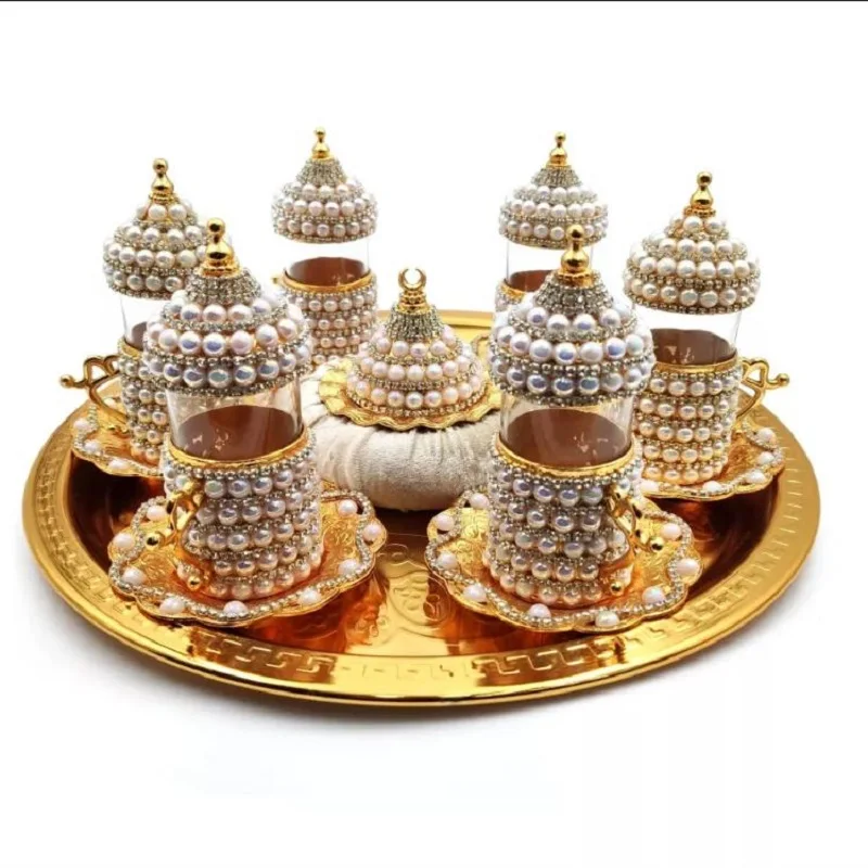 

Turkish Tea Sets Arabic Cups Set Authentic Tea Sets Arabic Tea Sets of 6 Coffee Cups Set Espresso Sets Copper Tea Sets Tea Glass
