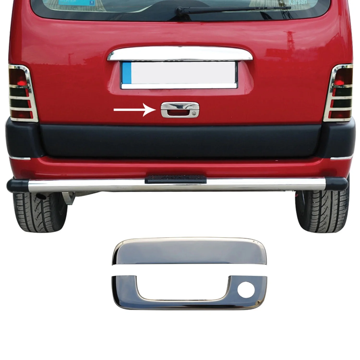 

Хромированный багажник Citroen Berlingo из нержавеющей стали (1996-2008), 2 шт.