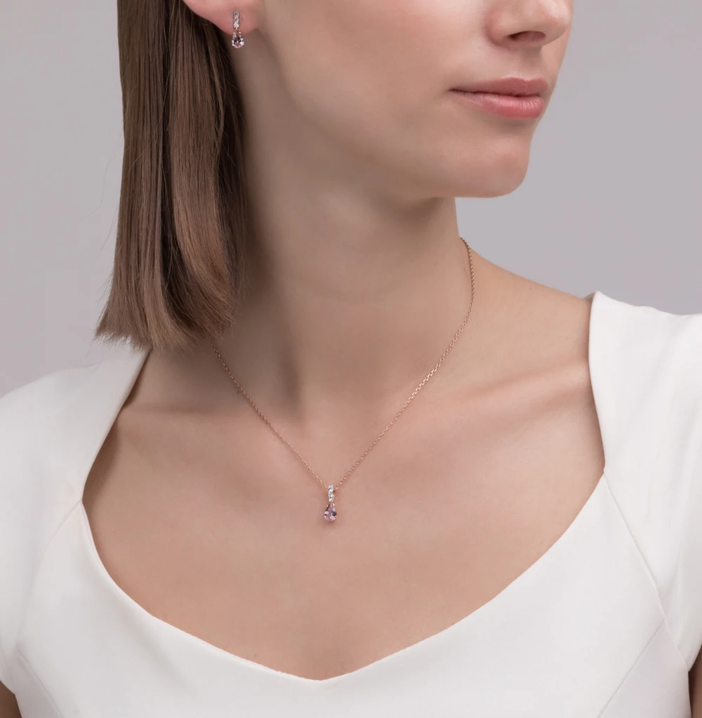 Золотая подвеска с наноситалом(хамелеон) и фианитами SUNLIGHT проба 585|Подвески| |