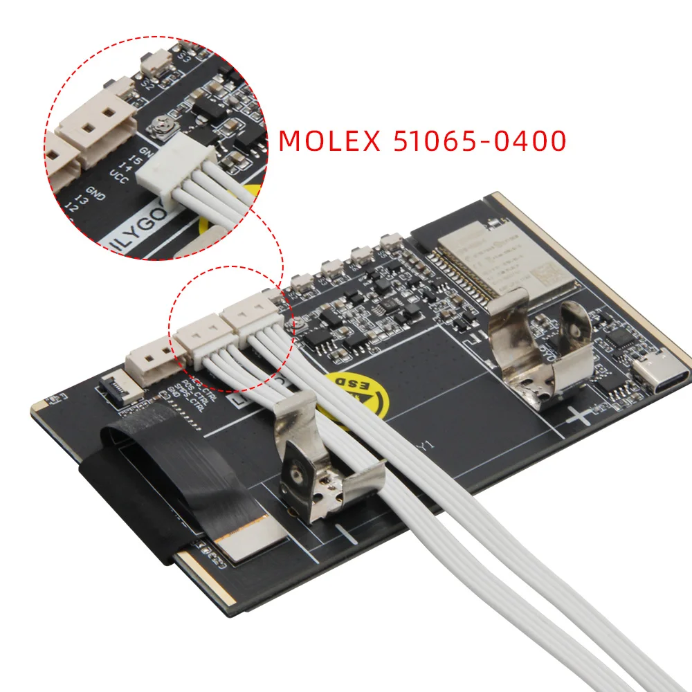 LILYGO® TTGO MOLEX 51065-0400 для T5 4 7 дюймов аксессуары электронной бумаги ESP32 V3 версия PSRAM