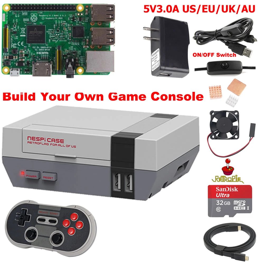 Raspberry Pi 3 Model B игровой комплект G3B01 - Комплект: Комплект 5
