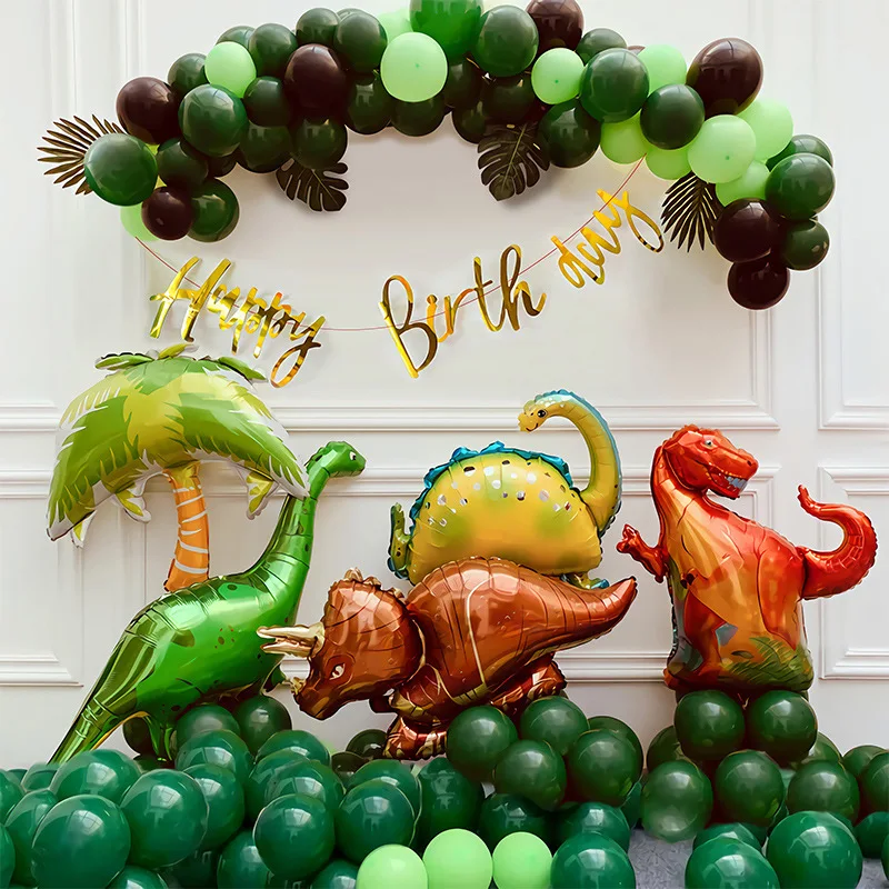 

Dinosaur Balloons Set Jungle Safari Boy Birthday Ballon Roar Balon One 1st Birthday Dino Baloon Happy Birthday Decor Kids Boys