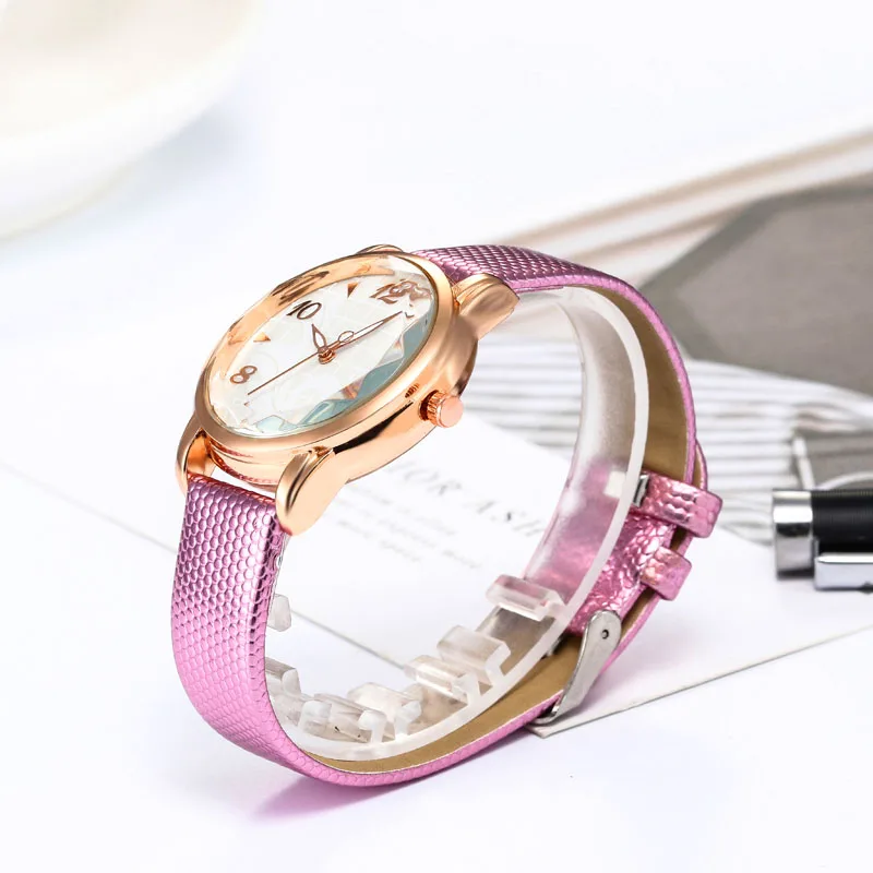 WJ-7774 Luster Leather Strap Simple Watch Women Quartz Wristwatch Fashion Buckle Watches For Female Girls Gift reloj mujer 2019 | Наручные