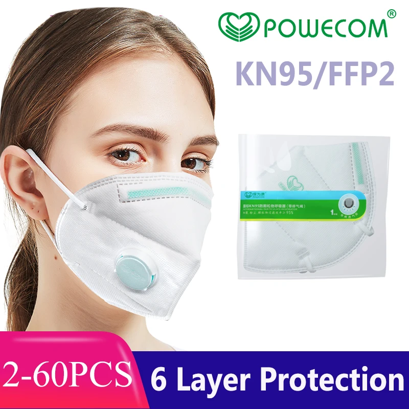 

Kn95маска с дыхательным клапаном Powecom маски KN95 респиратор 1860 в Нетканая маска для лица пылезащитные складные маски Mondkapjes маска на рот маски от...