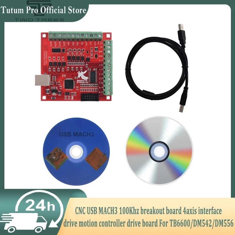 

CNC USB MACH3 100Khz breakout board 4axis interface drive motion controller drive board compatible with TB6600/DM542/DM556 drive