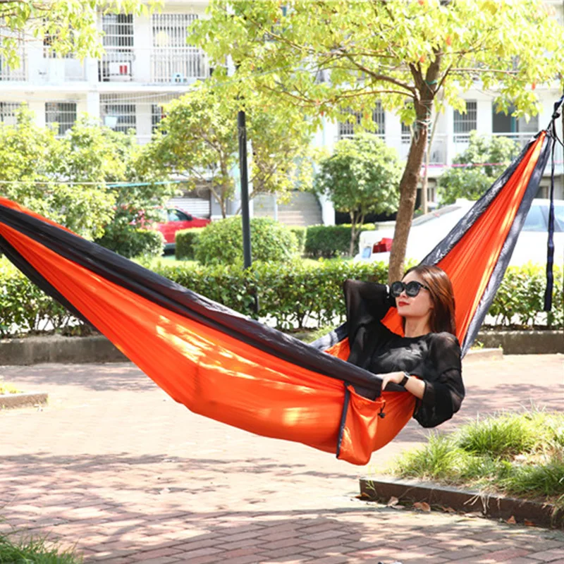 

Portable Camping Parachute Hammock Survival Garden Outdoor Furniture Leisure Sleeping Travel Double Hanging Bed